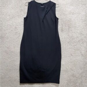 Talbots Shift Women's Black Rayon Stretch Sleeveless Crew Neck Dress Size 10 NWT